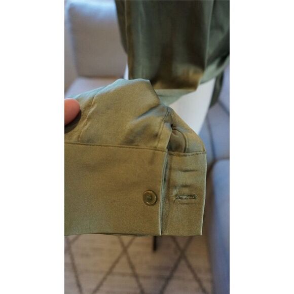 Aritzia Wilfred Tie Front Blouse in Bitter Sage - Size XS - Picture 10 of 15
